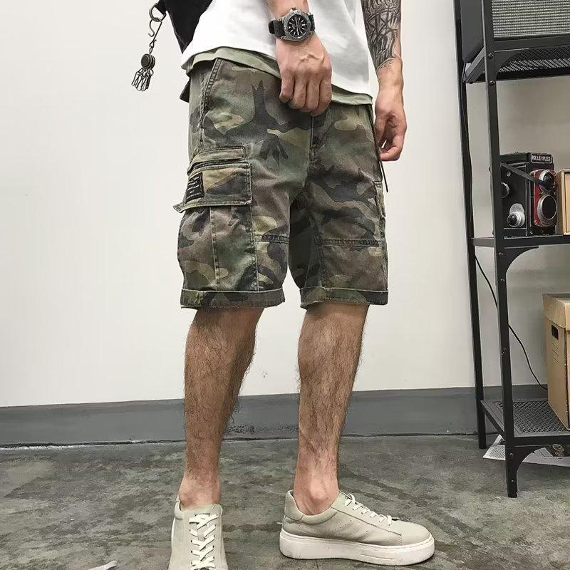 Men's Summer Plus Size Five Point Loose Straight Leg Pants Fashion Cargo Shorts
