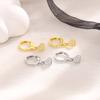 Cute Women's Zircon 925 Sterling Silver Rhodium Plated Heart Cut Hoop Earrings for Wedding Gift