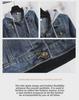 Trendige Damen-Jeansjacke, mit Kapuze, langärmlig, Slim Fit - Japanischer und Koreanischer Stil für Frühling und Herbst 2025.