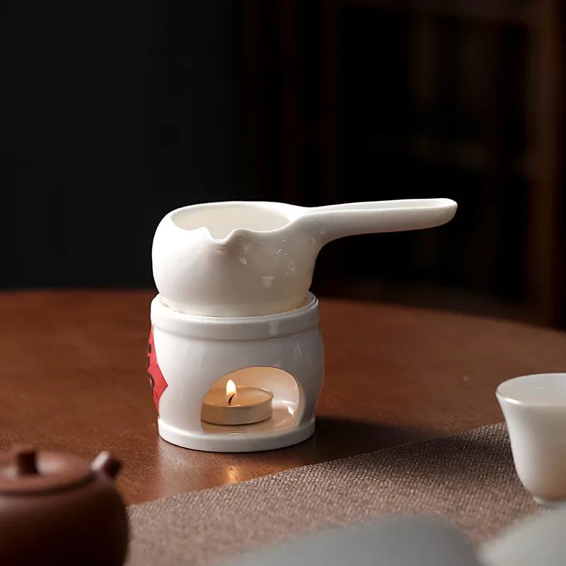 Ceramic Anti Scalding Hand Incense Burner White Candle Heater Club Beauty Salon Essential Oil LampBlessing Tea Warmer Home Decor