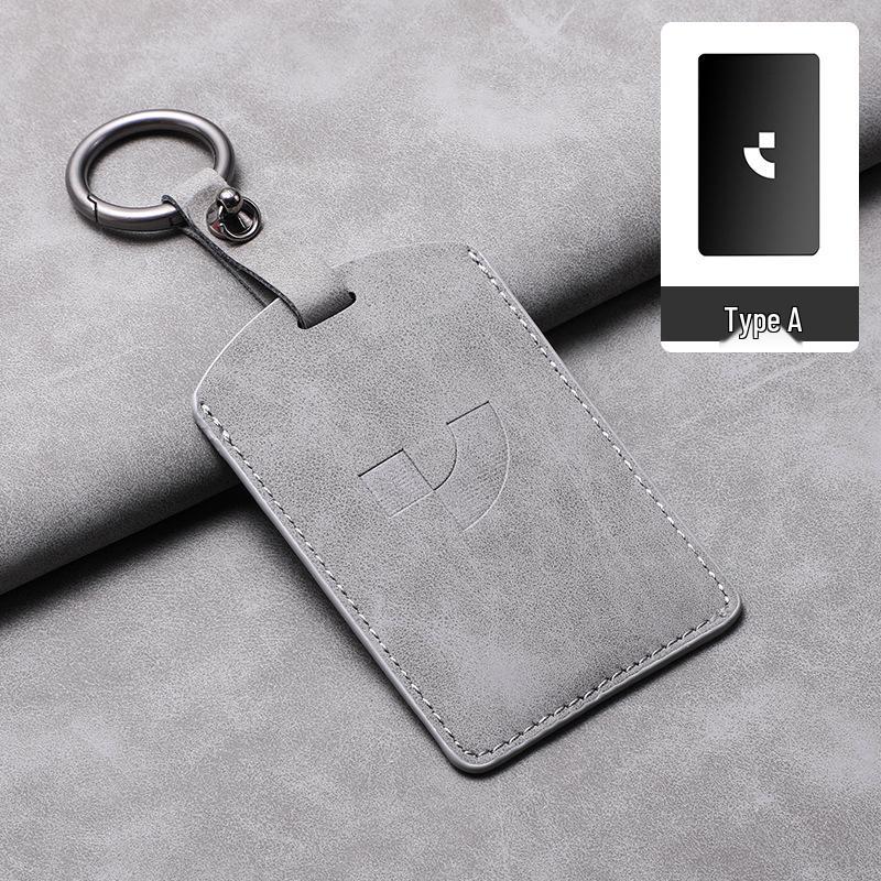 Ji Yue 01 Card Key Case: High-End 2023 Leather Protective Cover with Buckle