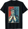 Statue Of Liberty Covering Her Face In Shame Political Chaos T-shirt