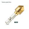 6-Piece Hexagonal Handle Titanium Chamfering Knife & 3-Piece Hole Reamer Woodworking Countersink Set (12mm, 16mm, 19mm)