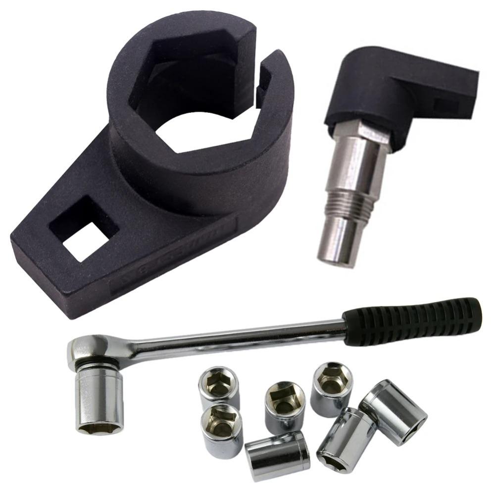 7/8 Inch/22mm Oxygen Sensor Socket Wrench Chromium-vanadium Steel Universal Drive O2 Remover Tool Sensor Socket Adapter Car