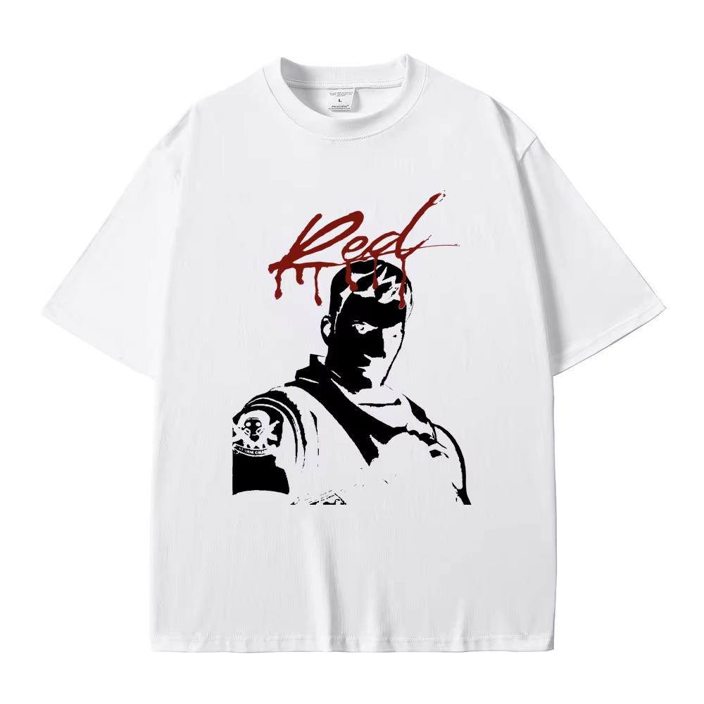 Rapper Playboi Carti Album Whole Lotta Red Lustiges Meme T-Shirt Sommer Herren Streetwear Herren Damen Hip Hop Mode Übergroße T-Shirts