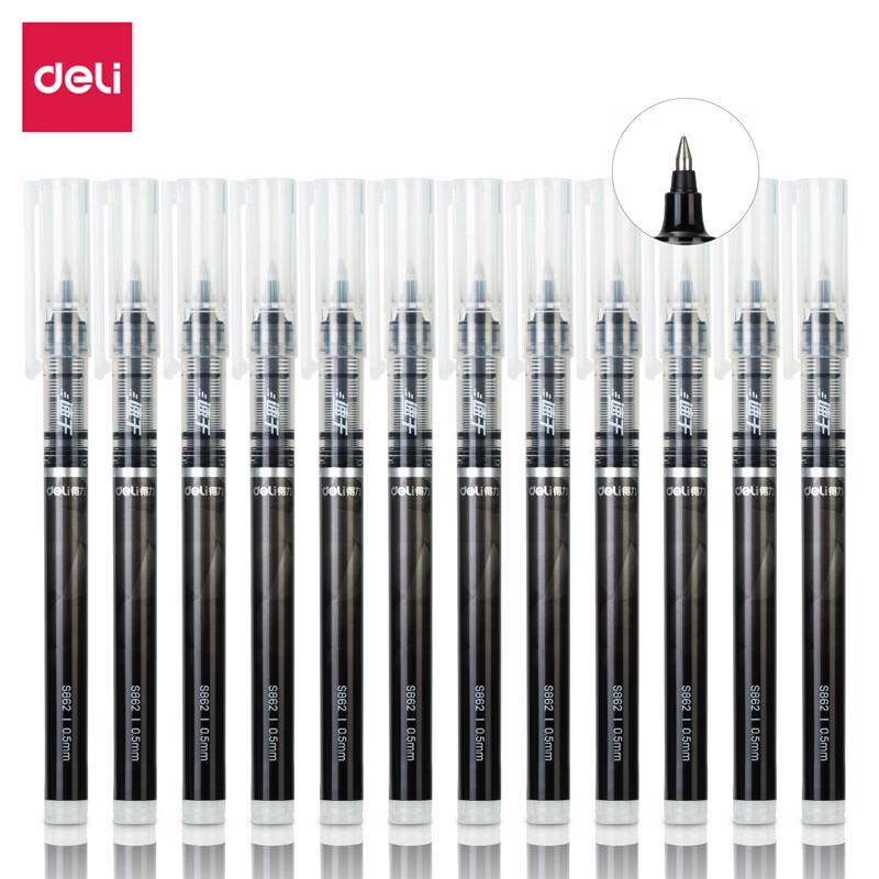 Deli 0.5mm Black Bullet Tip Rollerball Pen
