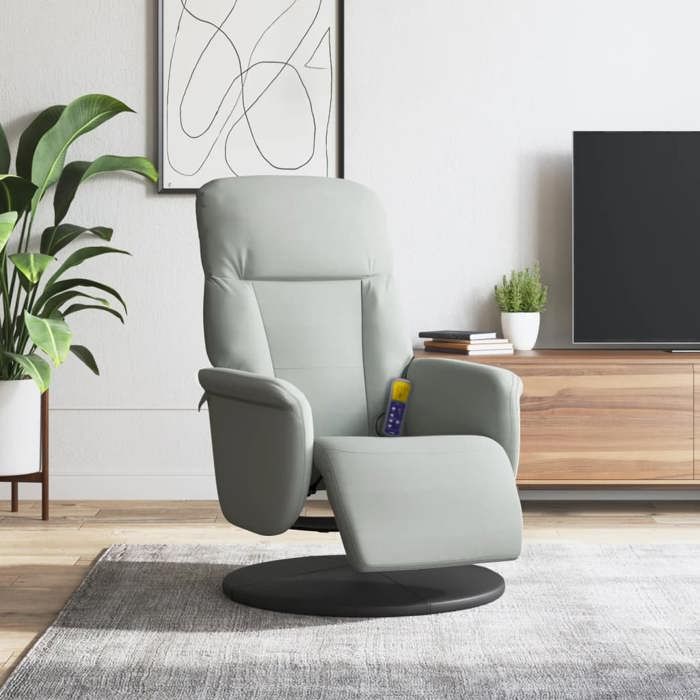 VidaXL Fauteuil Inclinable de Massage Repose-pied, Siège avec Accoudoirs, Chaise de Relaxation avec Dossier Salon, Moderne, 356693