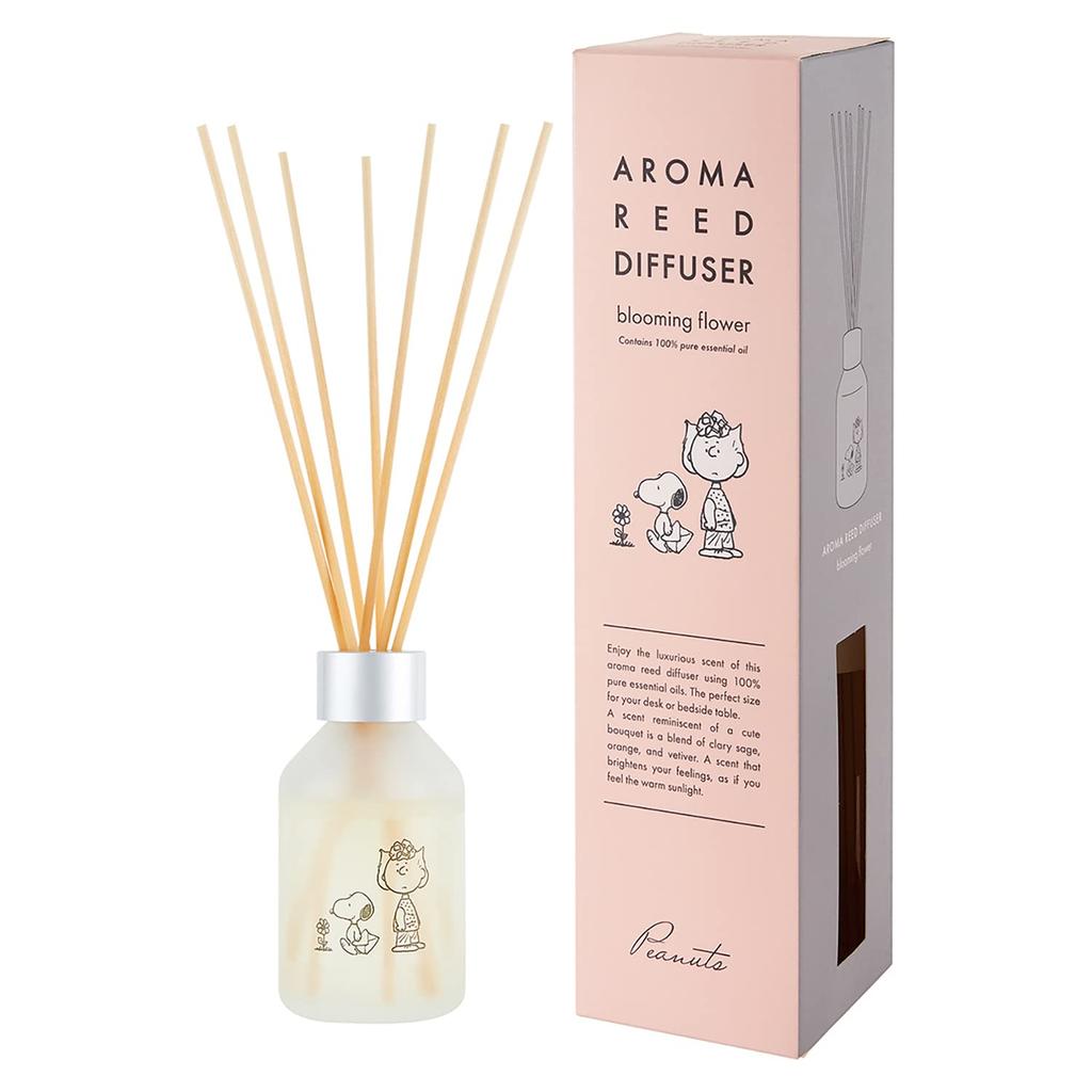PEANUTS Snoopy Design Aroma Reed Floral 90ml Diffuser, Scent, (Room Fragrance, SNOOPY)