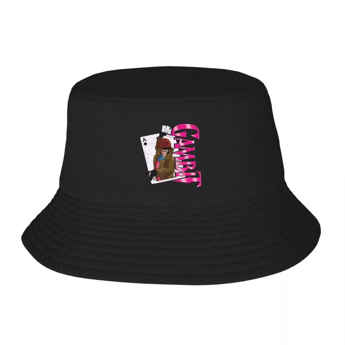 New S Unisex Gambi Card Retro i Bucket Hat Tea Hat Beach Outing Hats Unisex Womens