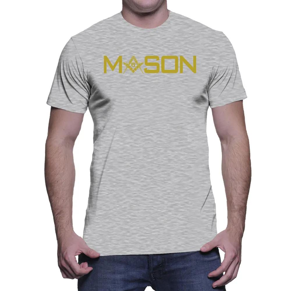 Freemason Symbol Illuminati Golden Mason TShirt 100 Cotton ONeck Summer Short Sleeve Casual Mens Tshirt Size S3XL