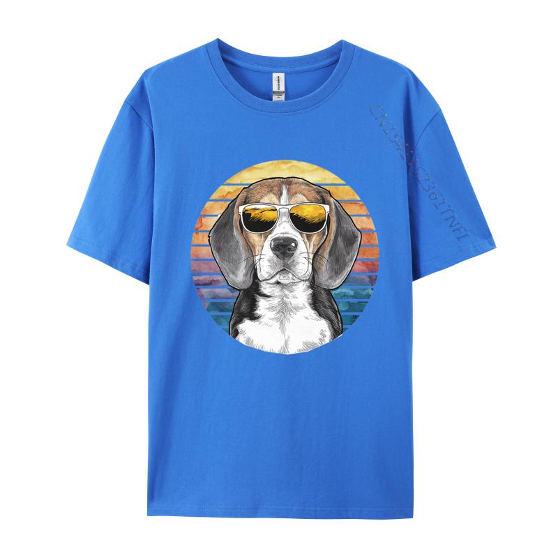 Beagle Mit Sonnenbrille T-Shirt T-Shirts Für Männer T-Shirt Rundhals Reine Baumwolle T-Shirts Oberteile Tees Top Qualität