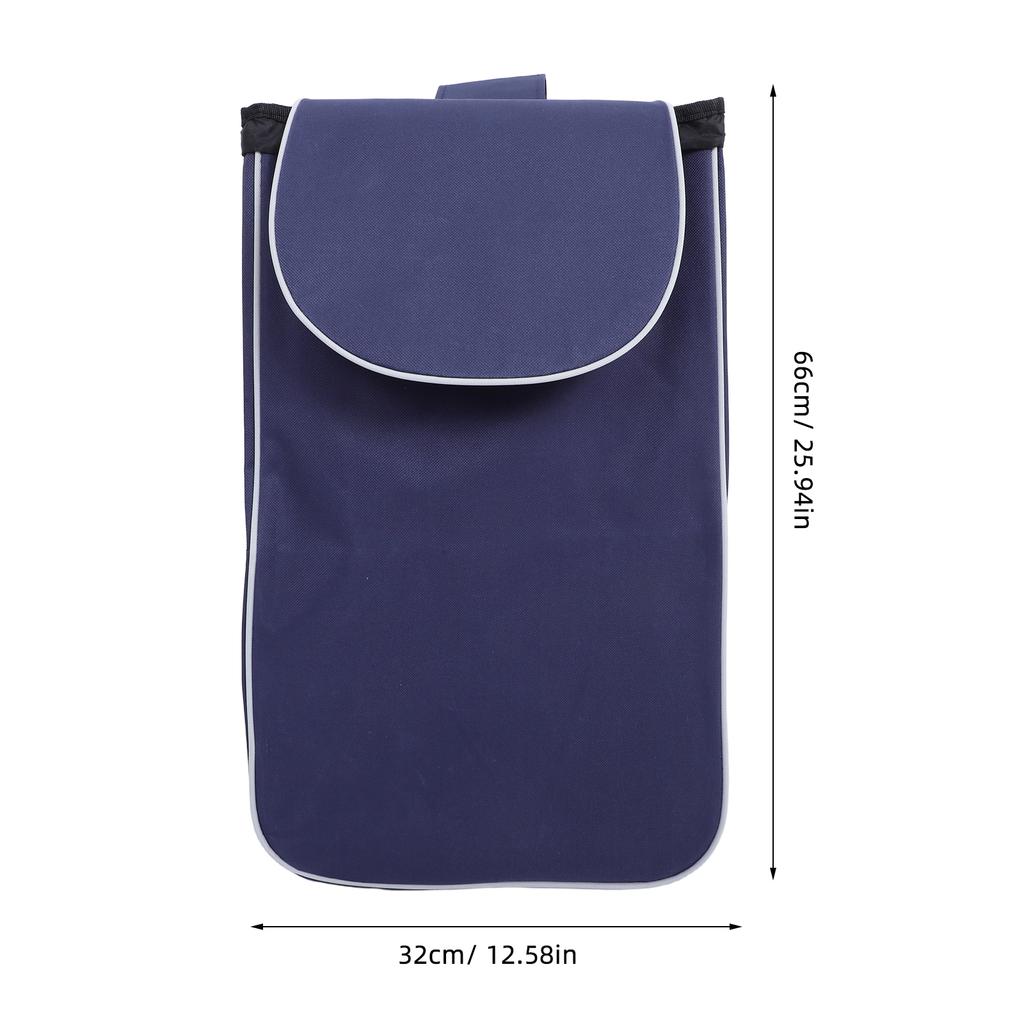Shopping Cart Replacement Bag 25.94X12.58X7.86" Waterproof Oxford Foldable Trolley Storage Pouch Side Pockets Heavy Duty