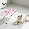 Cat Nail Trimming Sling Pet Grooming Table with Foldable Stand, Adjustable Strap, Hammock, 8-Hole Bathing Restraint Net Washing Station