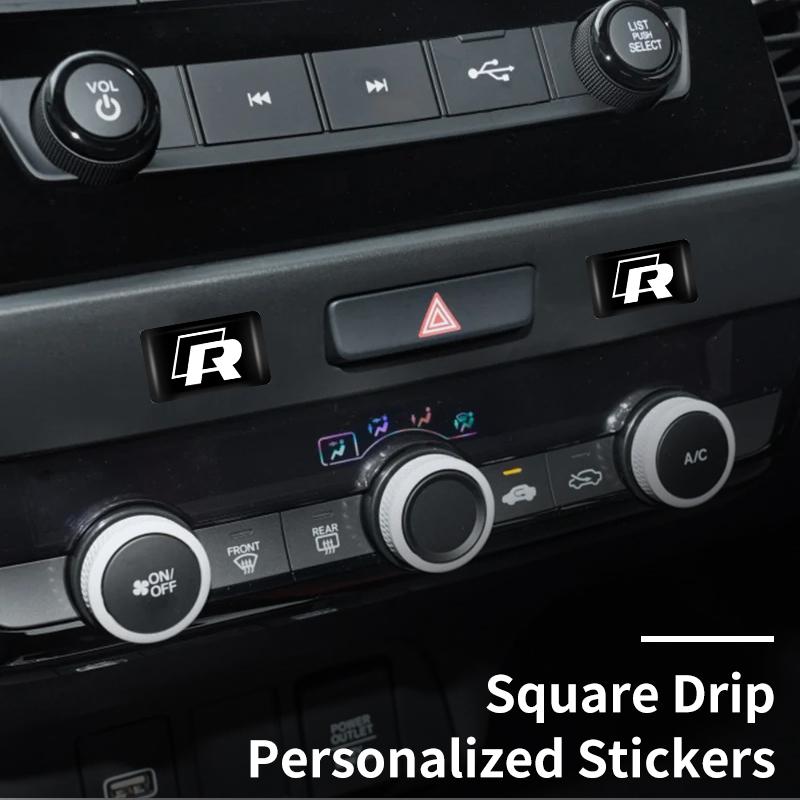 Car Accessories Square Personalized Stickers For VW R Scirocco Jetta Beetle Golf Passat Polo Tiguan Sharan Touran