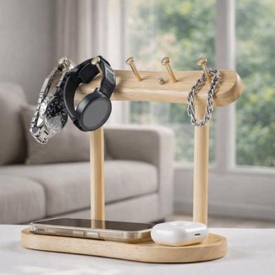 Wooden Key Storage Rack Large Capacity Space Saving Jewelry Display Rack Moisture-proof Decorative Key Holder Box Bedroom