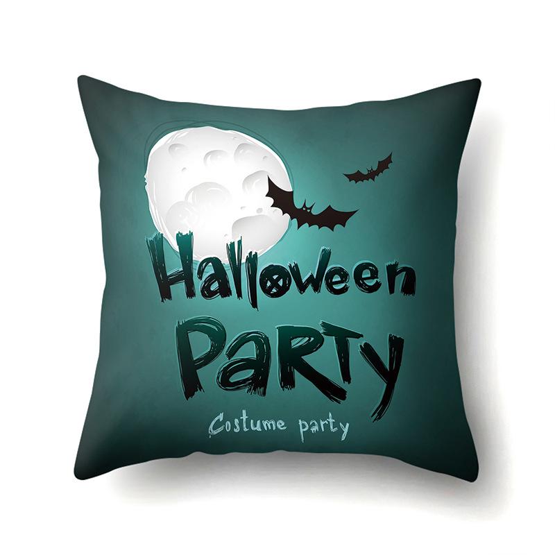 Halloween Polyester Pillow Case Car Waist Pillow Pumpkin Sofa Cushion Cover Office Living Room Pillow Case