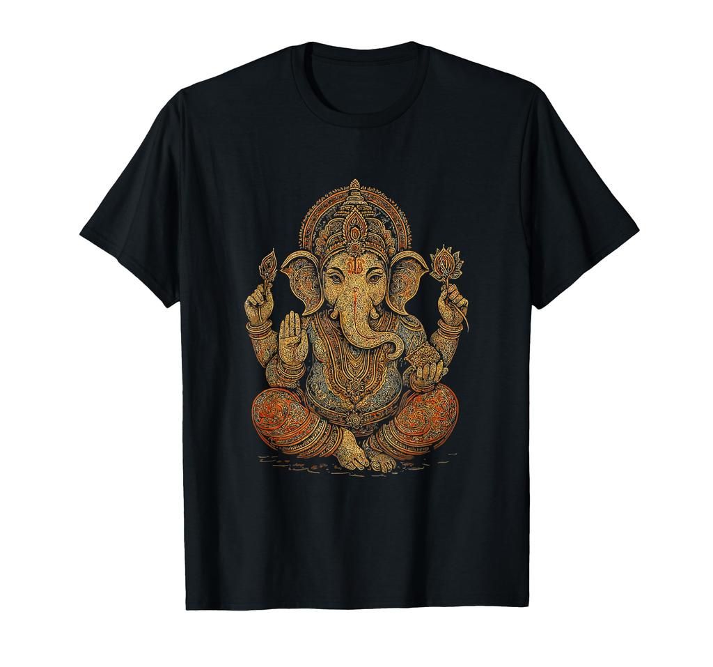 Ganesha Symbol Yoga Hindu Elephant God Ganesha Puja T-Shirt