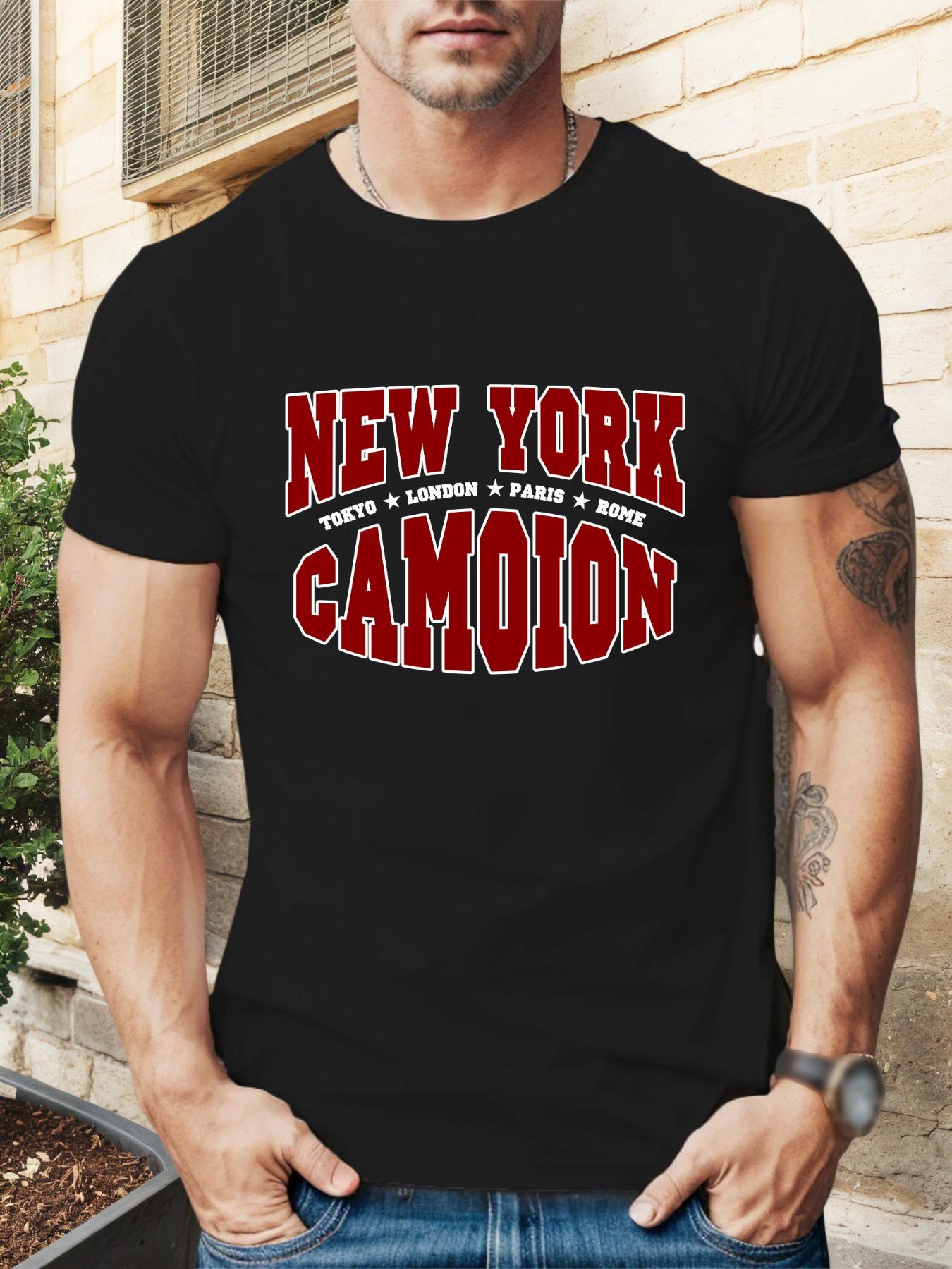 T-shirt - New York Graphic Print Summer Comfort Round Neck Tee XL