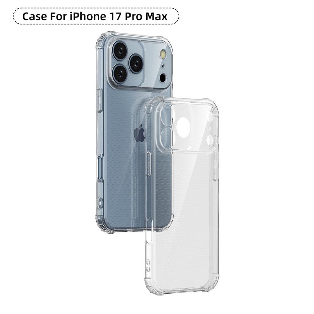Kristall-Silikon-Weichhülle für iPhone 17 Pro Max Hülle Stoßfeste Transparente TPU-Handyhülle für iPhone 17 Air Schale Bumper