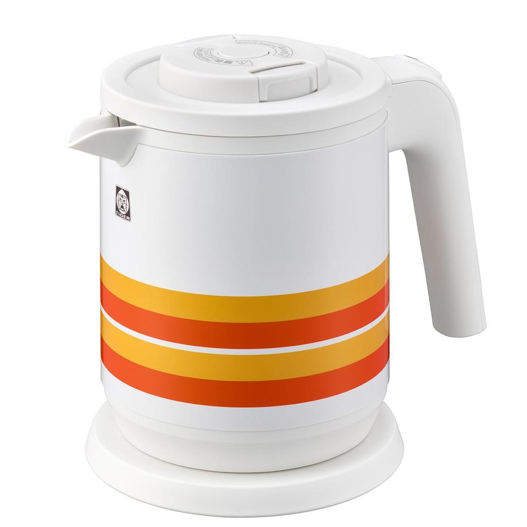 Tiger Steamless Electric Kettle, 0.6L, Web Exclusive, 100th Anniversary Model, Retro Orange Stripe, PCK-T060WO