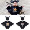 Boys Toddler Baby Girls Halloween Cosplay Bat Costume Romper Hat Set Outfits