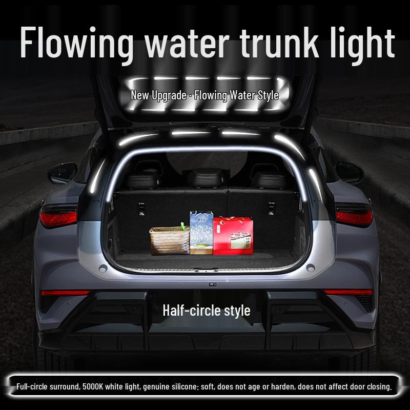 Accessoires Éclairage de Bienvenue à Flux d'Eau dans le Coffre et Éclairage d'Ambiance Intérieur pour Geely Emgrand L