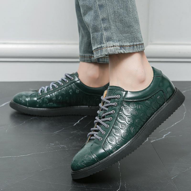 Fashion Fashion Men Casual Leather Shoes Comfort Breathable Thick Soled Men Driving Shoes Size 39-47 Men's Daily Commute Office Footwear