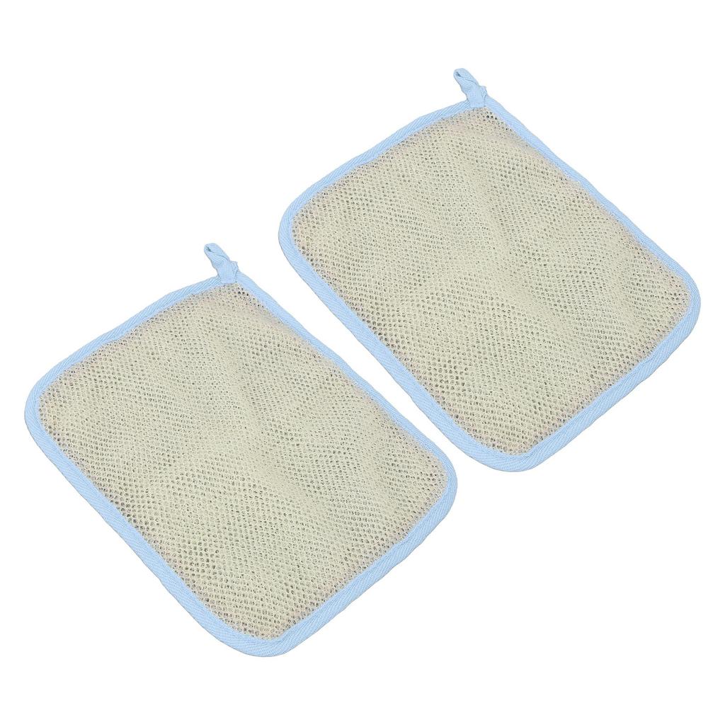 2 Pcs Nylon Bath Cloth Fine Mesh Multifunctional Dual Sided Exfoliating Deep Cleaning Bath Cloth