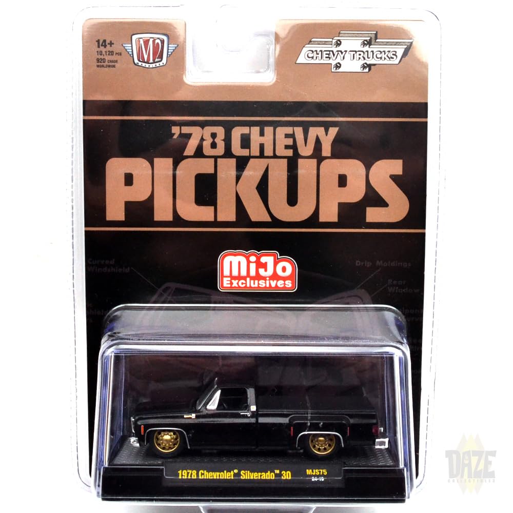 M2 MACHINES 1/64 Scale “MiJo Exclusive 1978 Chevrolet Silverado 30” золотой