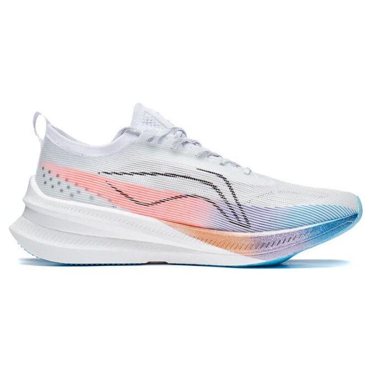 Li Ning Feidian 3 Elite Vielseitig Abriebfest Atmungsaktiv Niedrig geschnitten Laufschuhe Unisex Weiß Rosa Blau ARMT035-2