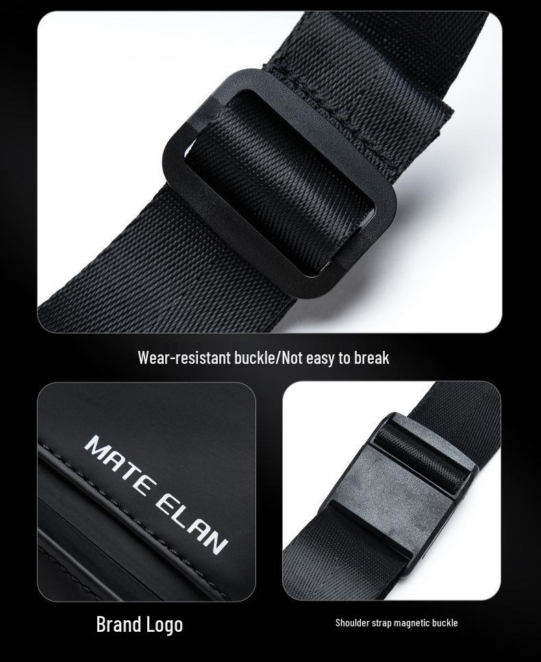 Riñonera de Pecho para Hombre - Mochila Multifuncional Cruzada/de Hombro y Bolso Mensajero