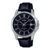 Casio MTP-V004L-1CUDF Analog Quartz Men's Watch Black Leather Strap Stylish Design