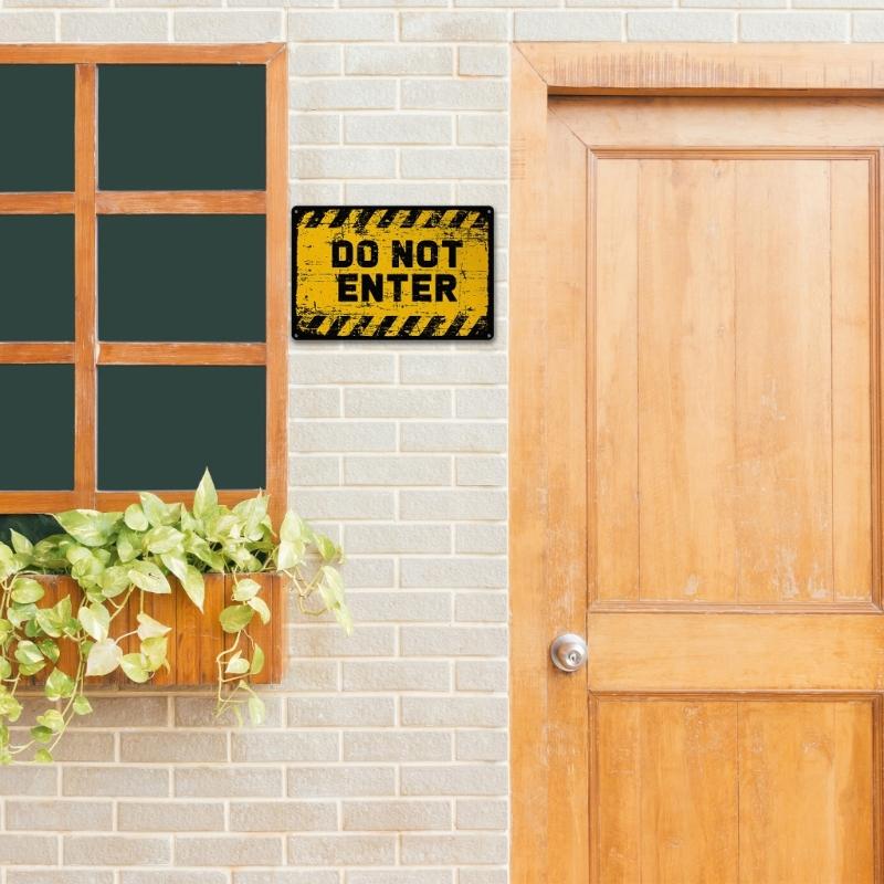 Do Not Enter Sign,11.81×7.87In Keep Out No Entry Sign,Indoor/Outdoor,Fade/Weather Resistant Easy to Install Warning Sign