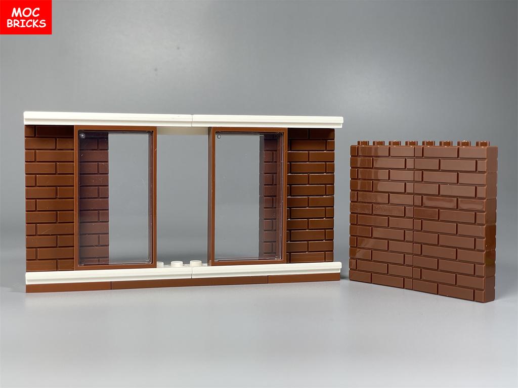 Mattoncini MOC Porta Scorrevole su Rotaia Telaio 1x4x6 60596 92589 Muro di Casa Particelle Assemblate Blocco da Costruzione Giocattolo di Plastica per bambino