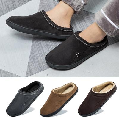 Fashion New Men's Slipper Solid Color Autumn And Winter Home Soft Slipper Bedroom House Shoes Flat Heel Casual Shoes Men Zapatilla Mujer