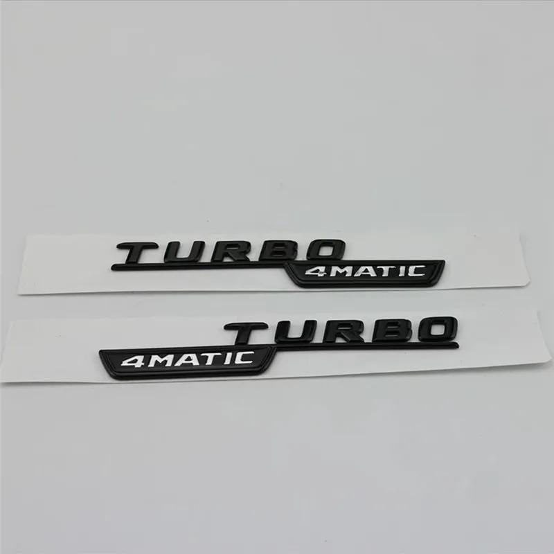 2 Stück Auto Buchstaben Kotflügel Zierplakette Turbo 4matic Emblem Aufkleber Für Mercedes A45 Cla45 Amg C117 Gla45 Gle53 X247 Zubehör
