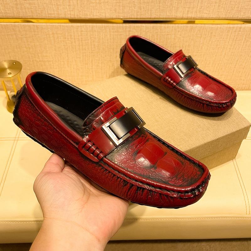 Vintage Loafers Shoes For Men Boat Shoes Summer Business Genuine Leather Man Moccasins Mens Driving Casual Shoe Slip On Flats