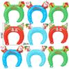 Christmas Children Party Decorative Toys Hand-Held Aluminum Balloon Stick Santa Claus Snowman Balloon Hairband Hair Accessories