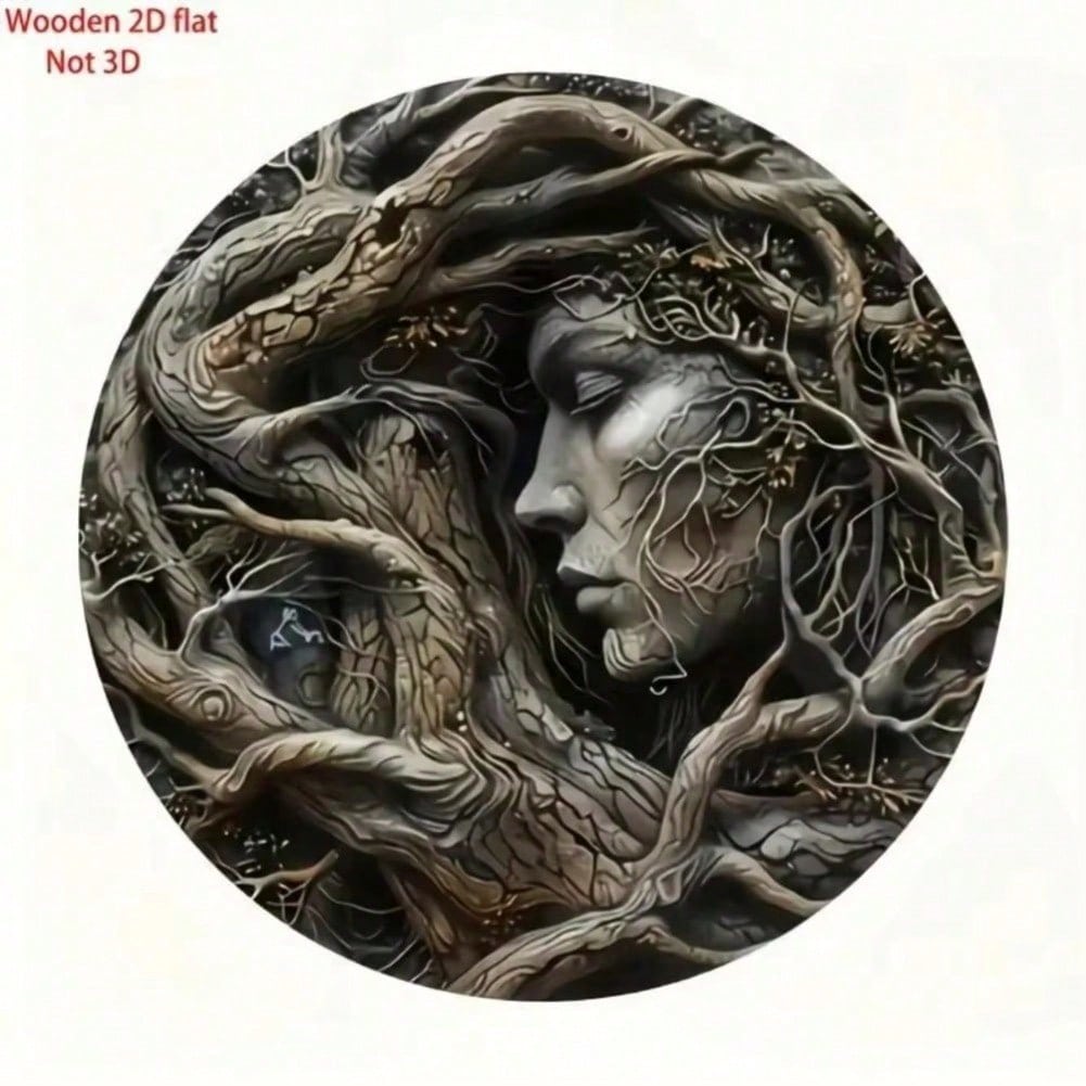 Arte da Parete in Metallo Decorazione Albero della Vita Boho per Soggiorno Pittura Fatta a Mano Vivace
