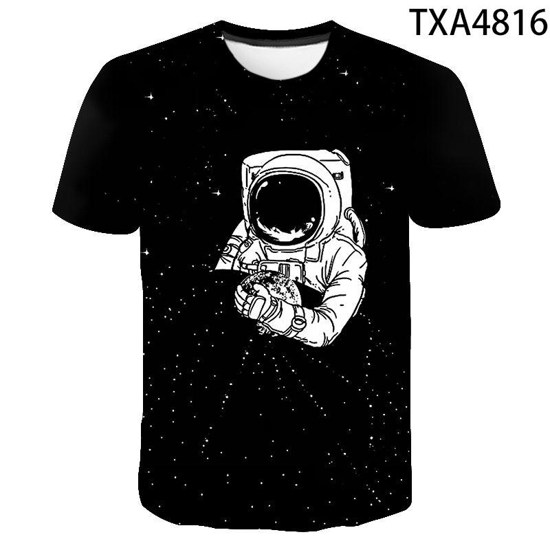 2020 Casual 3D T Shirt Men Women Children Space Astronaut Planet Explore Digital Print Cosmonaut T-shirt Cool Boy Girl Tops Tees