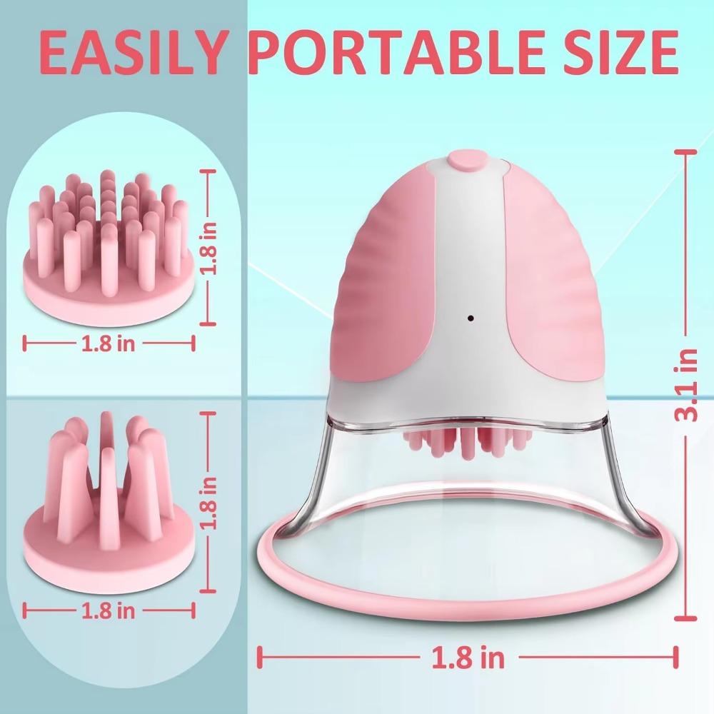 Weiblicher Brustvibrator Rotierende Vakuumpumpe Nippelstimulator mit Saugbecher Großer Kopf AV Brustmassagegerät Weiblicher Masturbator
