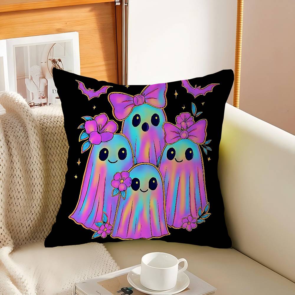 Halloween Skräck Spöke Cool Grön Monster Kuddfodral Design Kuddfodral Dekor Högtidsdekoration