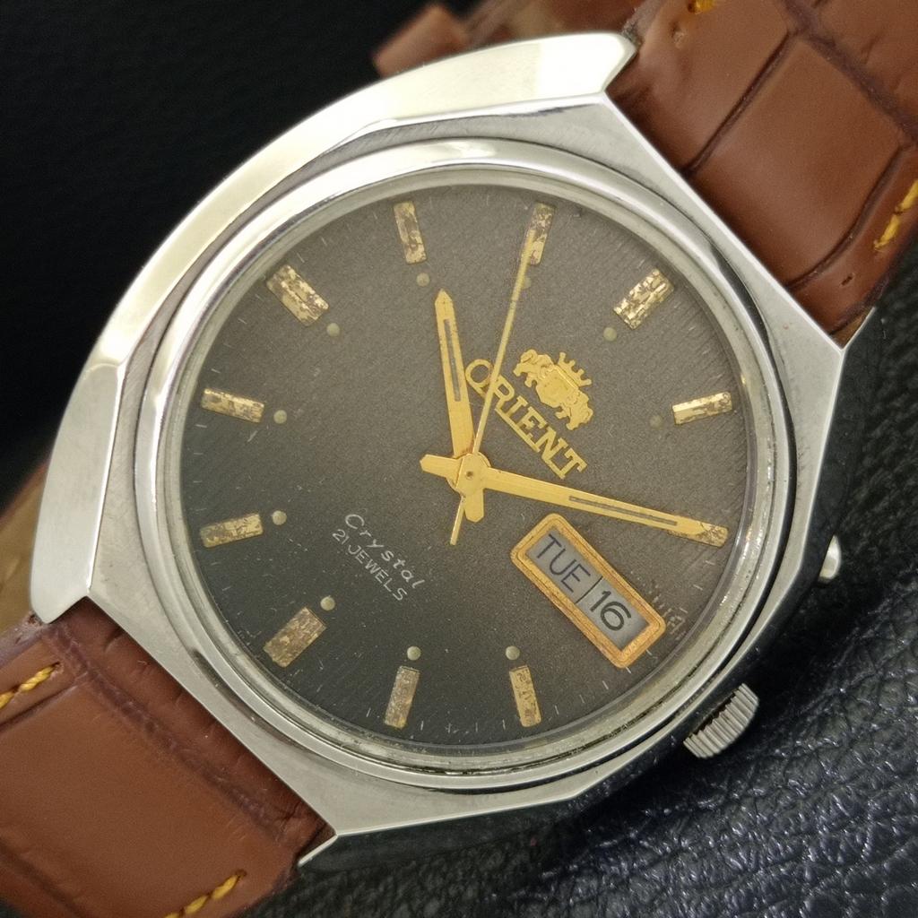 

ВІНТАЖНИЙ ORIENT CRYSTAL АВТОМАТИЧНИЙ 46941 ЯПОНІЯ ЧОЛОВІЧИЙ ОРИГІНАЛЬНИЙ ЦИФЕРБЛАТ ГОДИННИК a703598-1