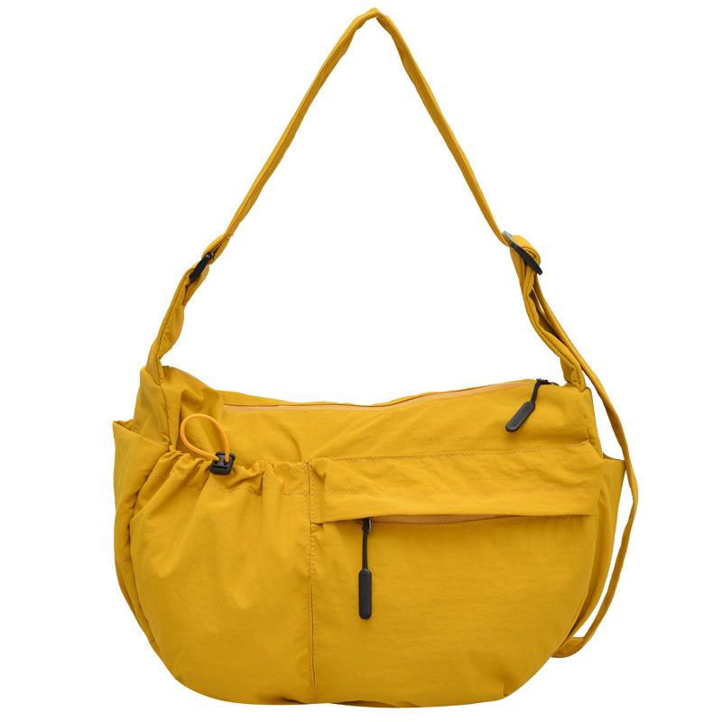 Lightweight Nylon Crossbody Hobo Bag Adjustable Strap Multi Pocket Zipper Casual Shoulder Purse for Women
