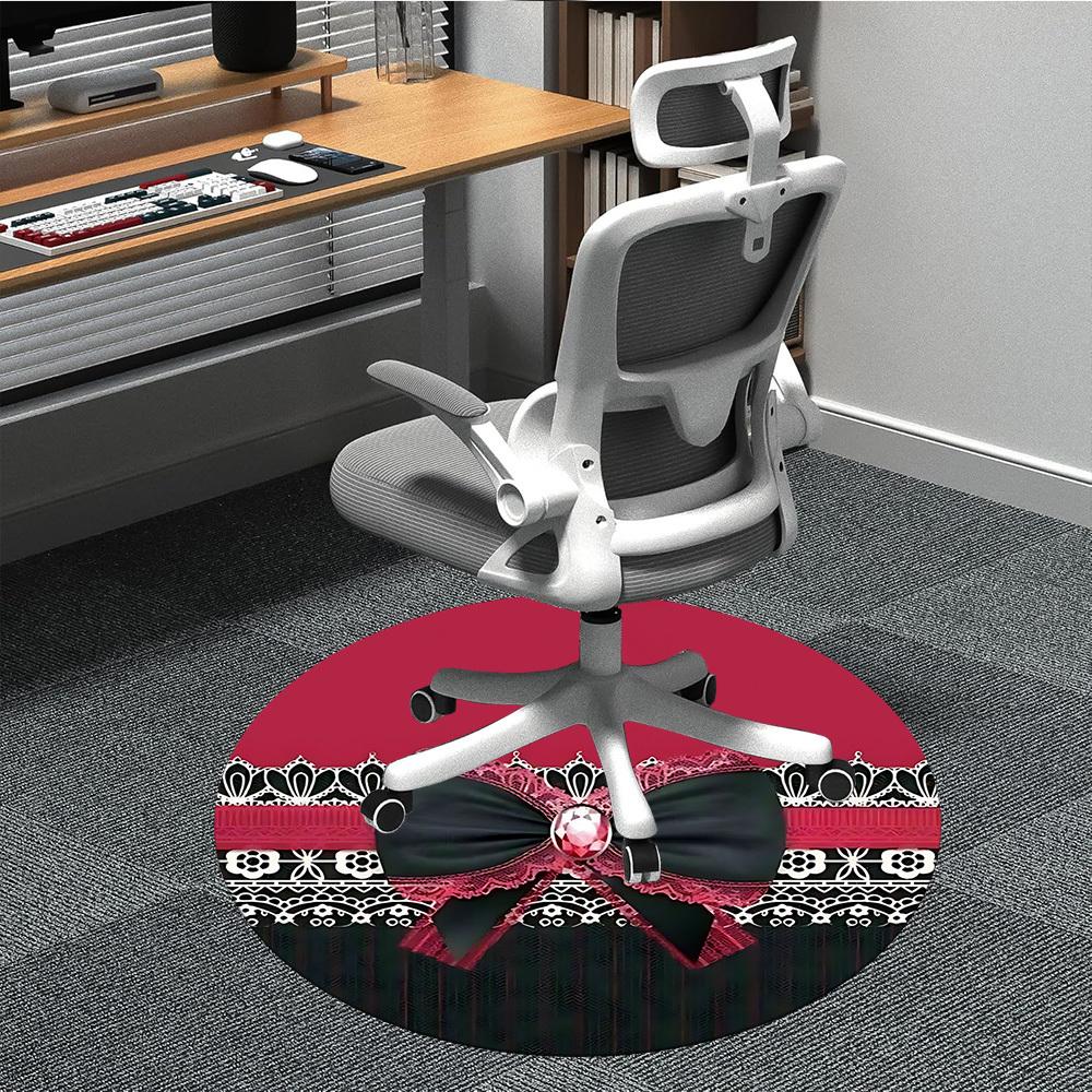 

1pc Lace Bow Carpet for Office, Non-slip, Soft and Durable Office Rug, Perfect for Office yy260128056 80cm by 80cm