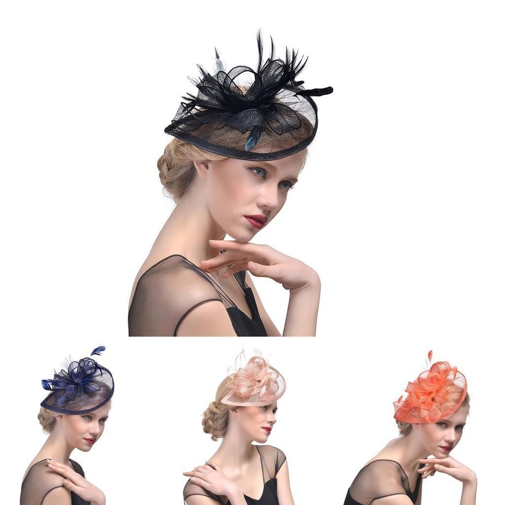 Women's Elegant Feather Headband Aliceband Hat Wedding Fascinator