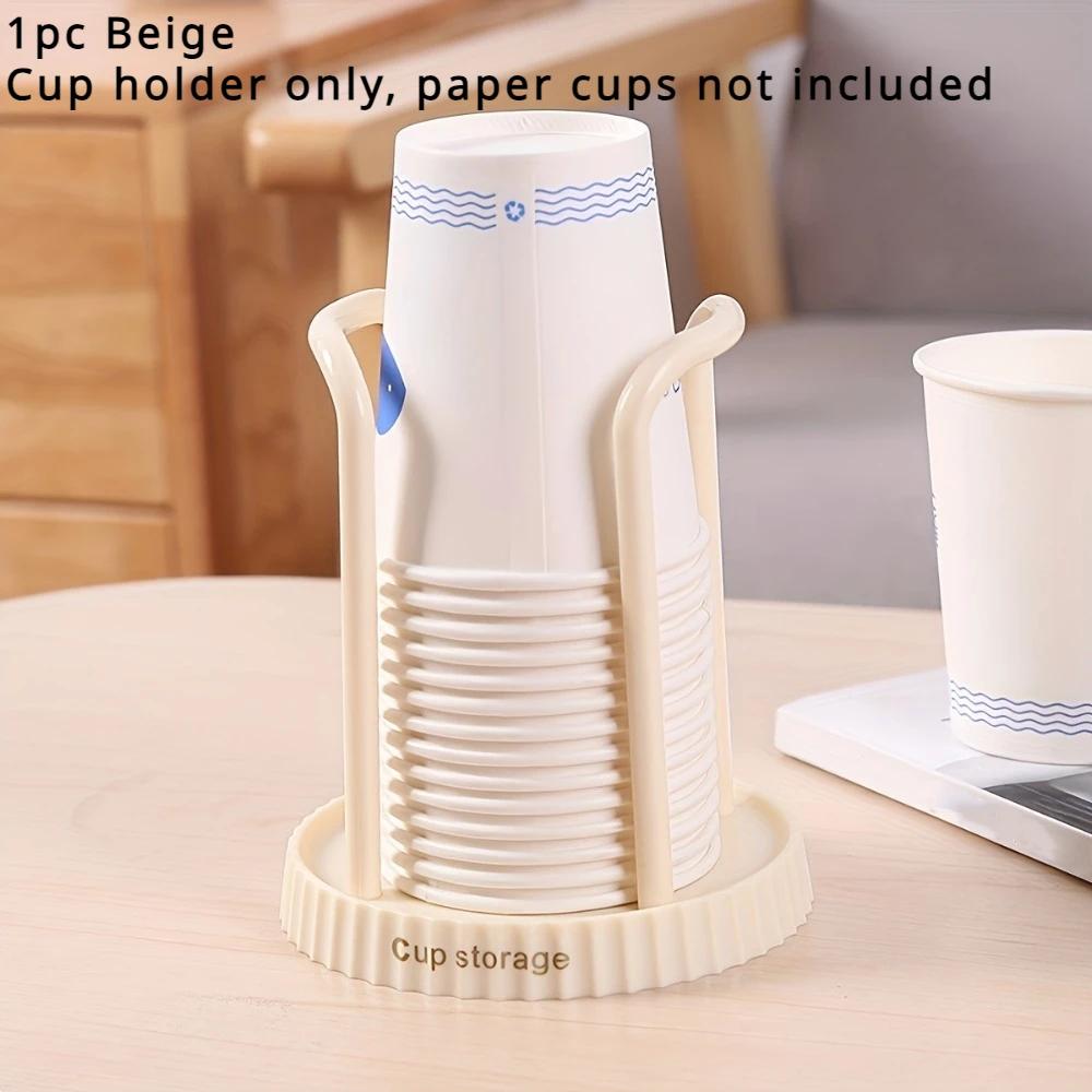 

Держатель для бумажных стаканчиков Многоцелевой настольный органайзер для одноразовых стаканчиков Диспенсер для мини-пакетов для чая и кофе Органайзер для хранения белый