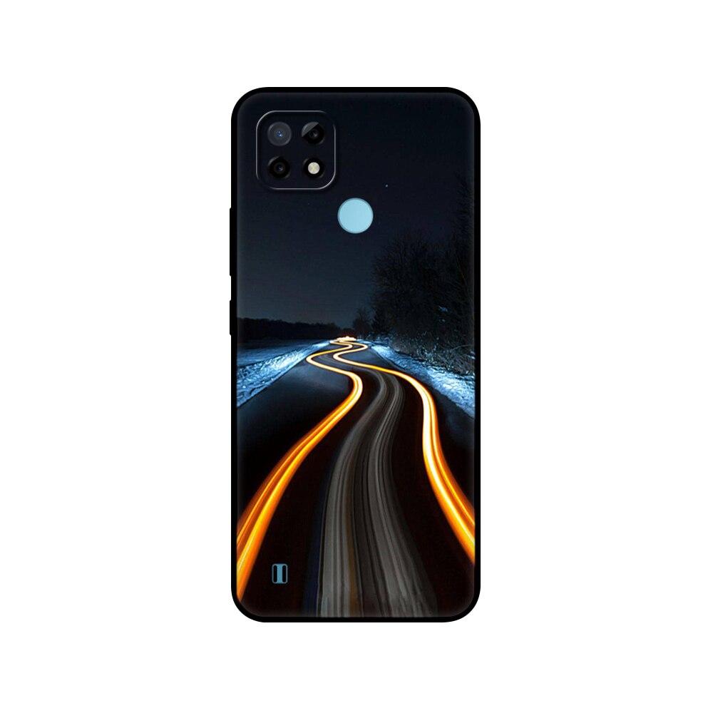 For Realme C21 Case Silicon Back For OPPO RealmeC21 C 21 Phone Covers 6.5" Funda RMX3201 Bumper Capa Etui Soft Black Tpu Case