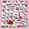 Hello Kitty Cat Sticker Set: 50 Sheets for Decorating Notebooks, Water Cups, Luggage, Mobile Phones - Perfect DIY Children's Gift