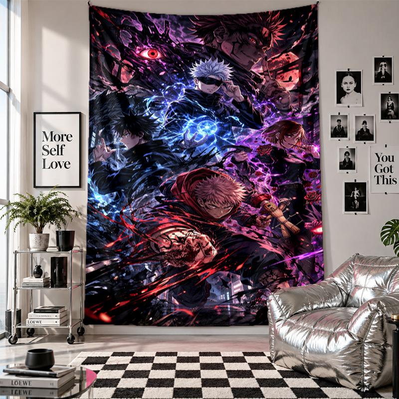 Wall TapestryJujutsu Kaisen Art Hanging Cloth Decorative Background Cover for Room Decoration